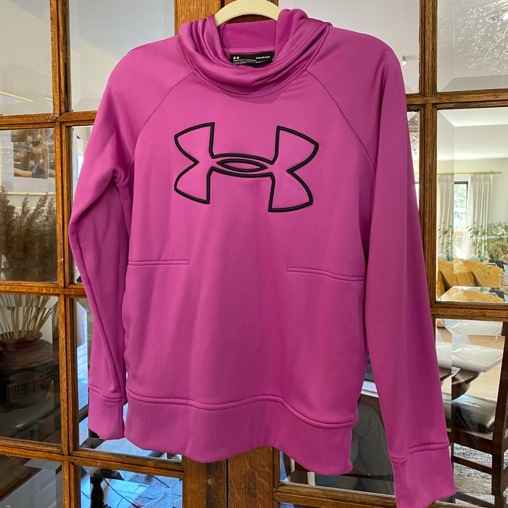 Under Armour women’s fuchsia pullover. Like New. Size S.